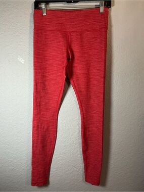 Lululemon Women’s Size 6 Red Heathered Leggings High Rise Athletic Yoga Pants.